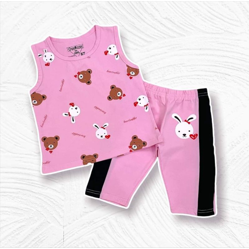 Bộ sát nách quần lửng thun cotton 100% chính phẩm hàng shop size đại