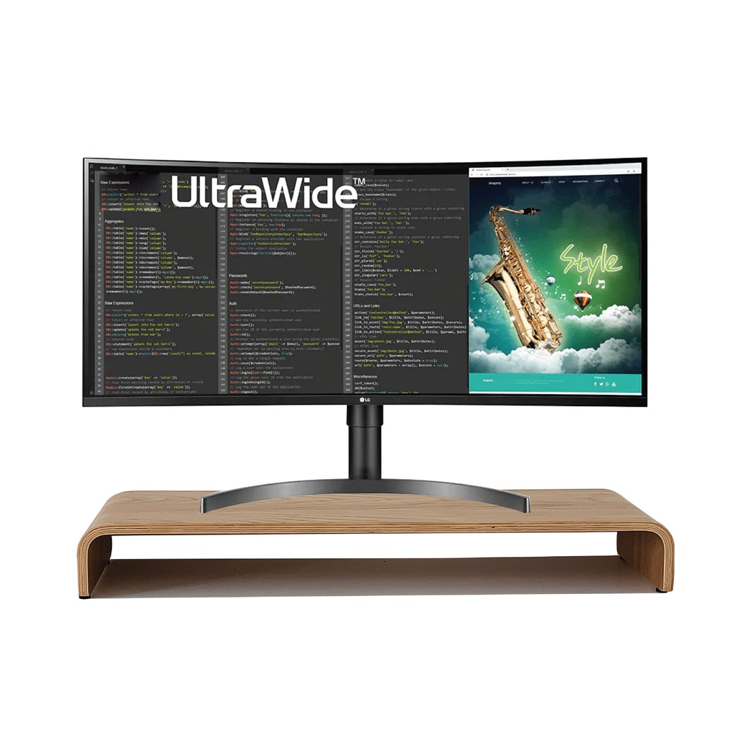 Kệ màn hình máy tính, Kệ Tivi Ngang 80 cm - Plyconcept Monitor Stand U800 - Màu gỗ Sồi