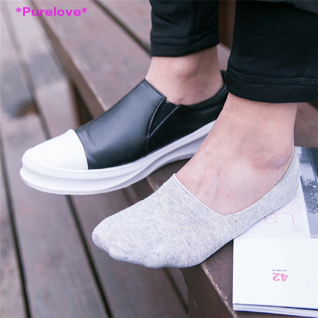 1 Đôi Tất Lười Cotton Cổ Thấp Chống Trượt Thời Trang Cho Nam Nữ Mới
