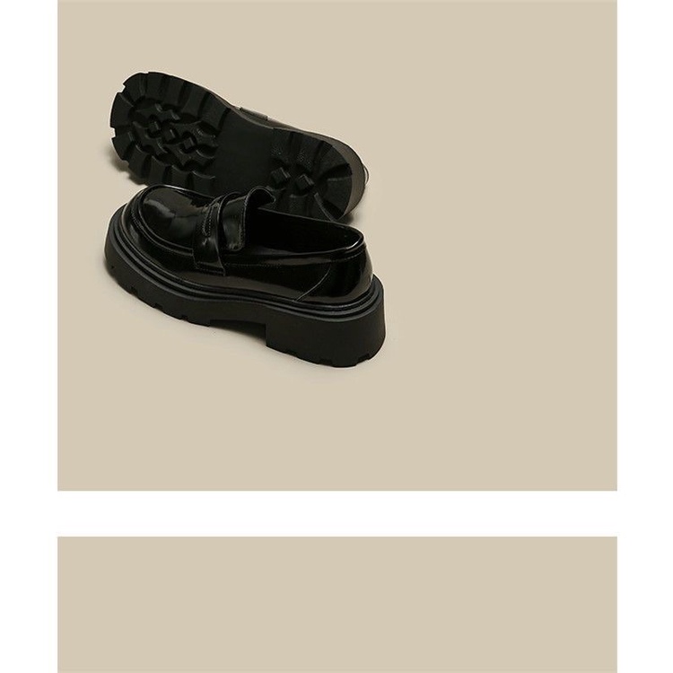 Giày lười oxford búp bê vintage đế bánh mì nữ kèm ảnh thật