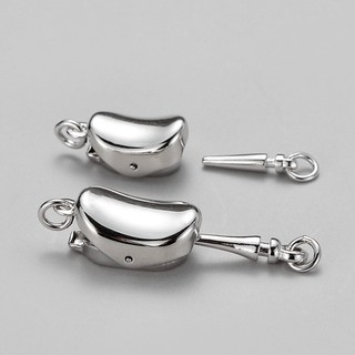 Móc khóa bạc 925 - móc khóa yên ngựa làm vòng tay, vòng cổ handmade - móc khóa hạt đậu, khóa thỏi DIY