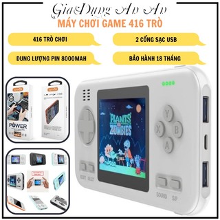 Máy chơi game cầm tay 416 trò kiêm sạc dự phòng không dây, dung lượng pin 8000mAh