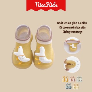 Giày bún đế siêu mềm, chất len co giãn 4 chiều,thông hơi nhiều hình cho bé trai và bé gái