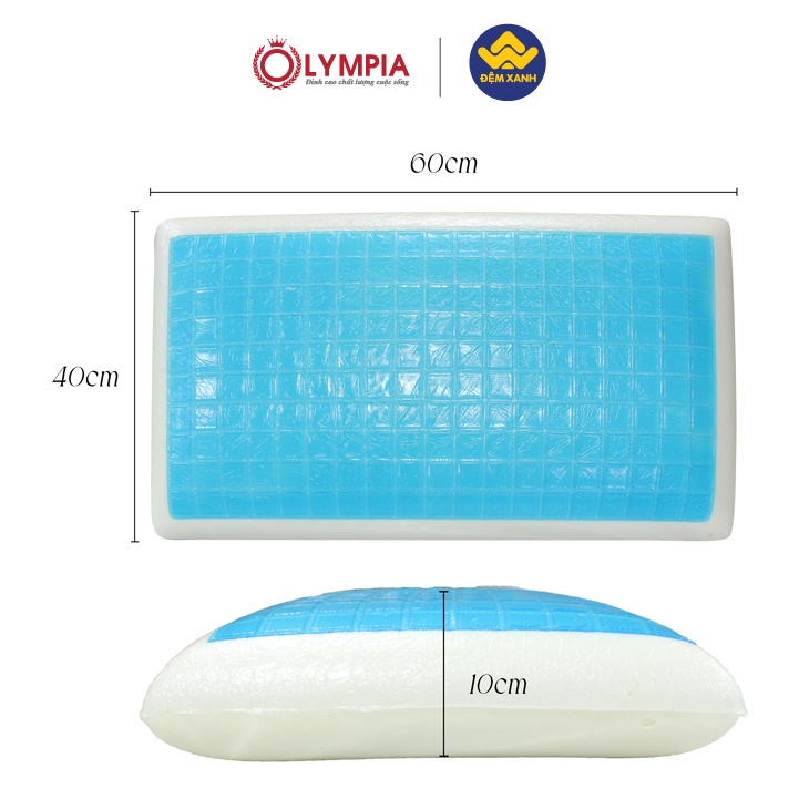 Gối gel mát Olympia oval 40x70x10