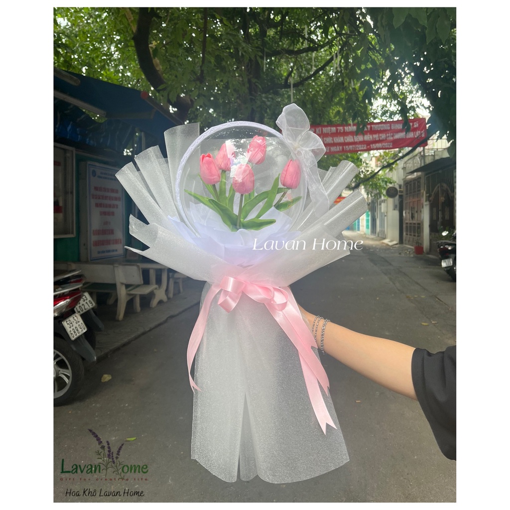 Bó hoa bong bóng, quà tặng các dịp lễ, sinh nhật, chúc mừng ngày kỷ niệm, tốt nghiệp, phong cách cute, dễ thương