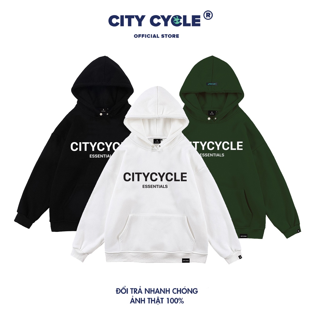 Áo hoodie Essentials City Cycle chất hoodie nỉ bông cotton form rộng oversize unisex in hình local brand