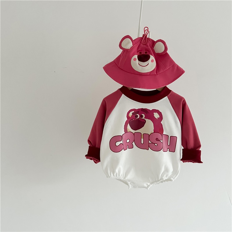 (MớI) Áo liền quần DàI Tay, In HọA TiếT HoạT HìNh Cho Bé