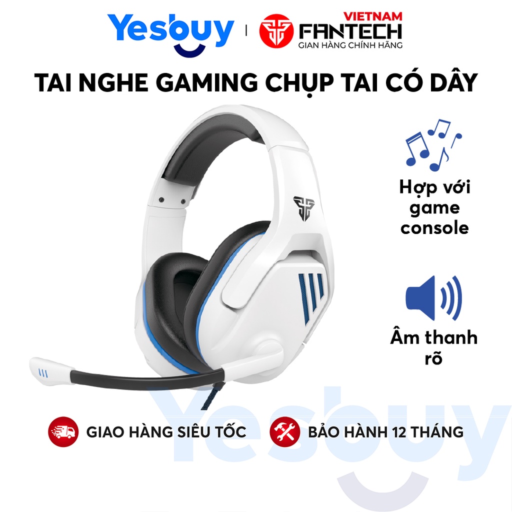 Tai Nghe Gaming Chụp Tai Có Dây Fantech MH86 Chuyên Game Console PS4, PS5... Jack 3.5mm - Hãng Phân Phối Chính Thức