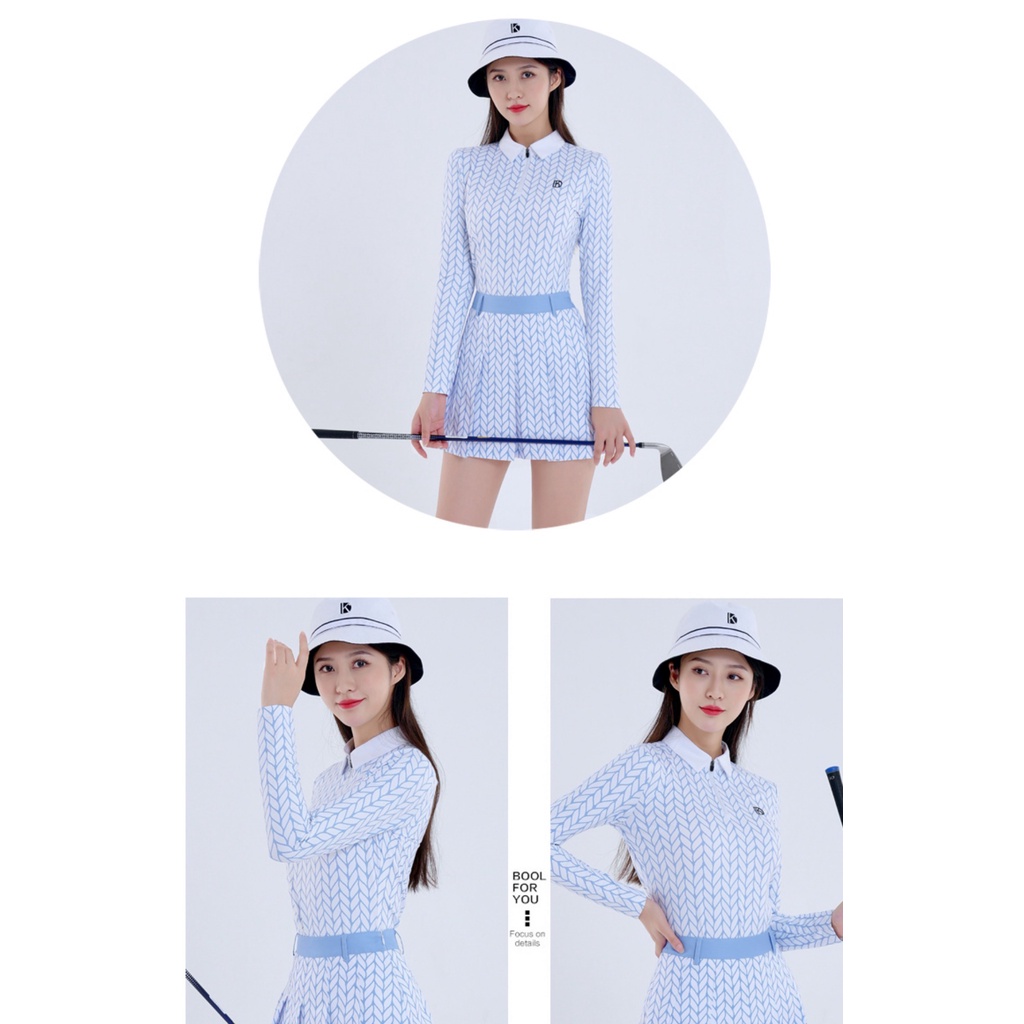 Bộ Áo Tay Dài + Chân Váy Phong Cách Mới Mùa Thu Thoáng Khí Nhanh Khô Cho Nữ 5GVB