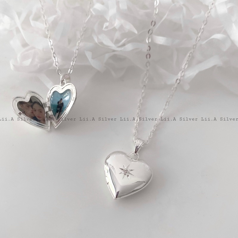 Dây chuyền bạc ghép ảnh nắp đóng mở Lii.A Silver