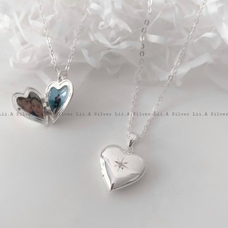 Dây chuyền bạc ghép ảnh nắp đóng mở Lii.A Silver