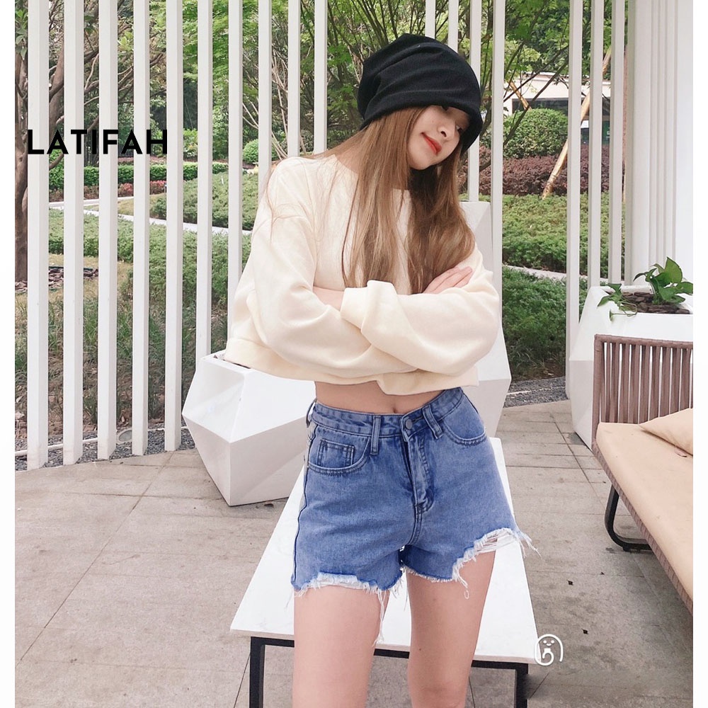 Quần short jeans nữ LATIFAH tua lai rách QS026 ulzzang phong cách hàn quốc trẻ trung năng động