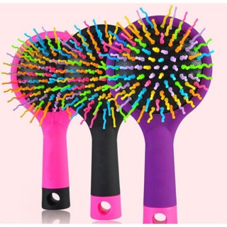 Lược chải tóc gỡ rối có gương rainbow - giao màu ngẫu nhiên