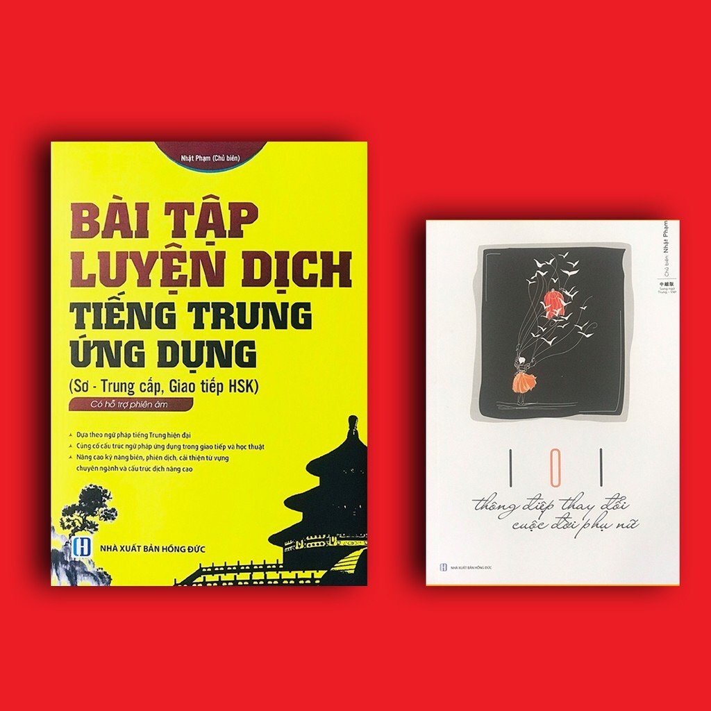 Combo sách - Bài tập luyện dịch tiếng Trung ứng dụng + 101 thông điệp thay đổi cuộc đời phụ nữ