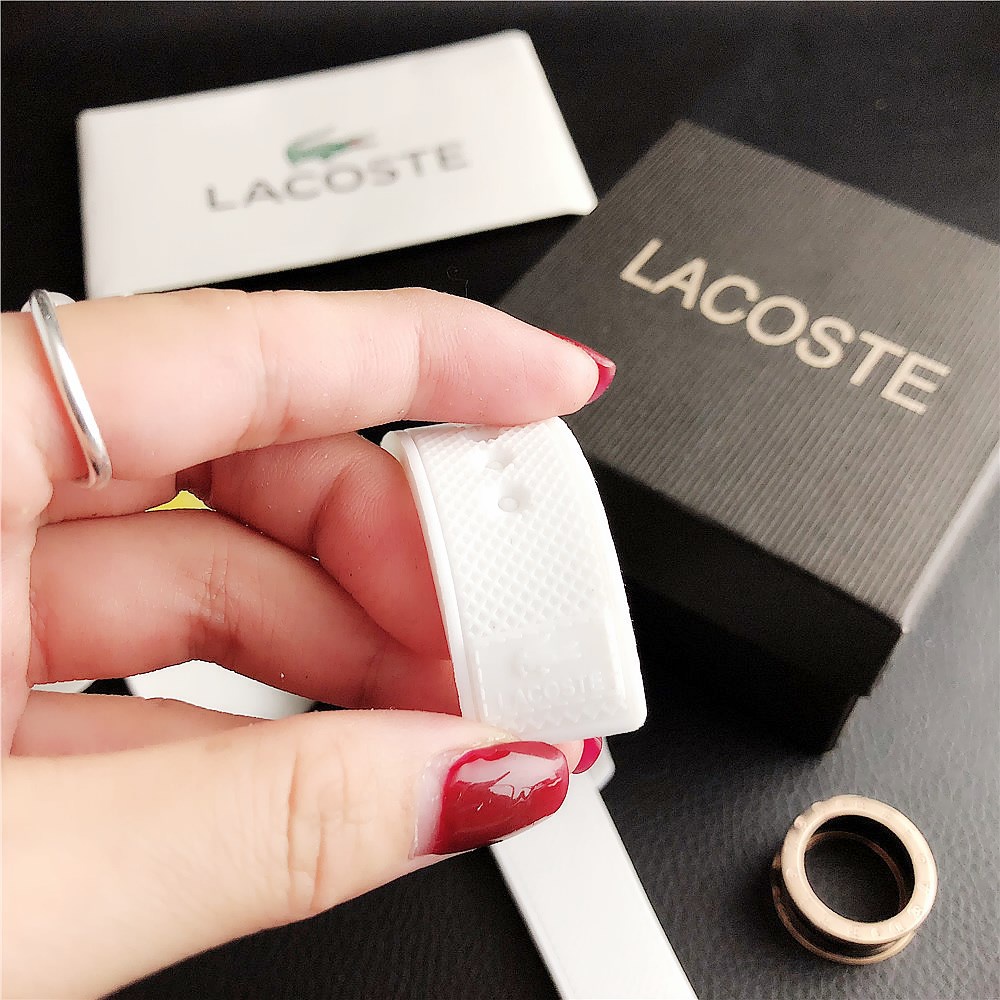 Đồng Hồ Thời Trang Lacoste Với Dây Đeo Silicon Dành Cho Nam Và Nữ Kèm Hộp Quà