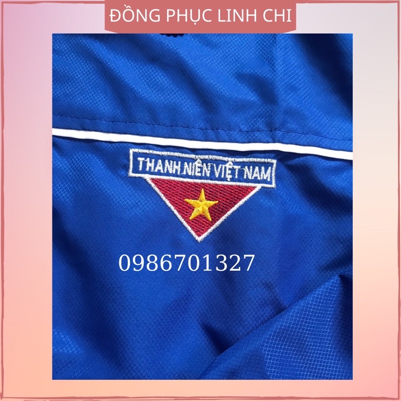 Áo Khoác Đoàn Thanh Niên Việt Nam Vải Gió 2 Lớp