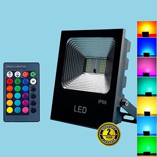 [ Tặng Bộ khiển Từ Xa ] Đèn Led Pha 7 Màu Có Điều Khiển Chống Nước Siêu Hot Chuẩn IP 65.