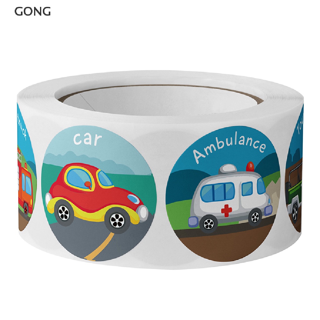 Bộ 500 Miếng Dán Hình Tròn 1inch Dễ Thương Dùng Làm Phần Thưởng / Nhận Dạng