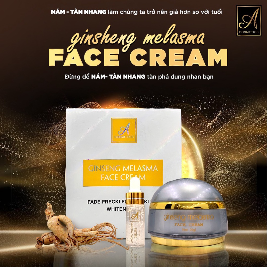 Kem dưỡng trắng da mặt,Face nám nhân sâm Ginseng Melasma Face Cream Acosmetics, giúp ngừa nám tàn nhang, 25g