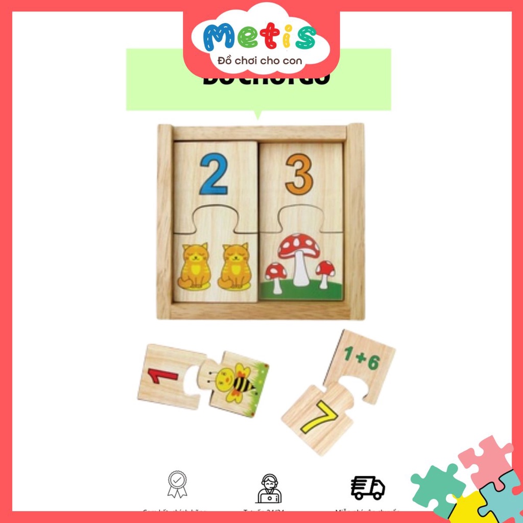 Tìm ghép chữ số từ 1 đến 10 Winwintoys (Bộ học số) - Metis đồ chơi cho con