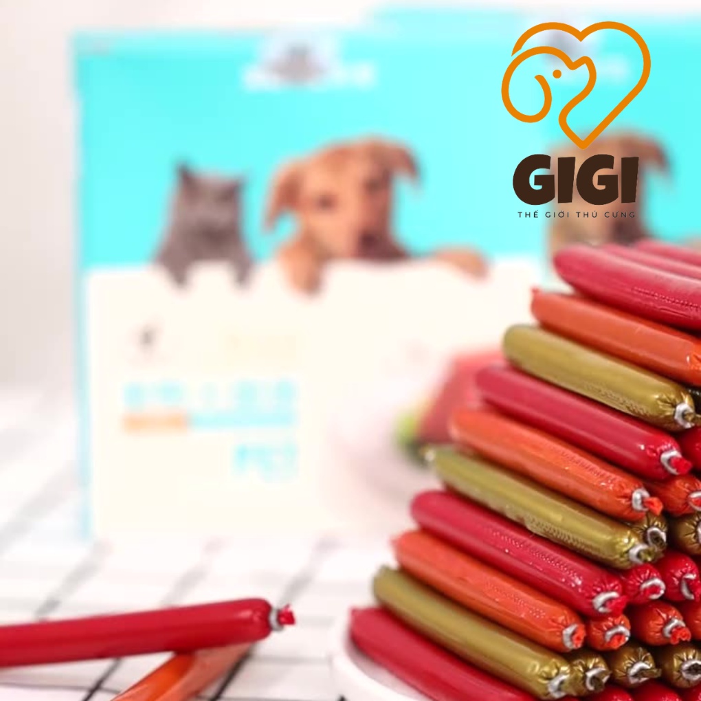Xúc xích thanh 15g cho chó mèo Bioline thơm ngon bổ sung dinh dưỡng cho thú cưng - GiGi Pet Shop