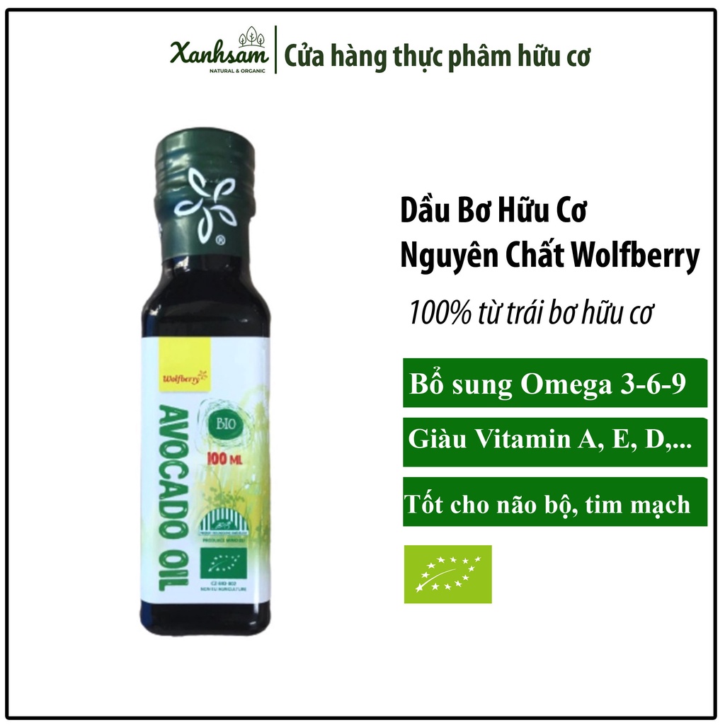 Dầu Bơ Hữu Cơ Nguyên Chất Wolfberry 100ml - Xanhsam