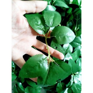 10 lá hoa hồng nhựa làm hoa giấy nhún, hoa sáp