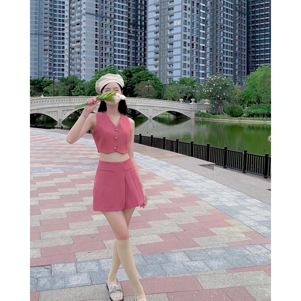 Set áo ghile + chân váy BB 1908