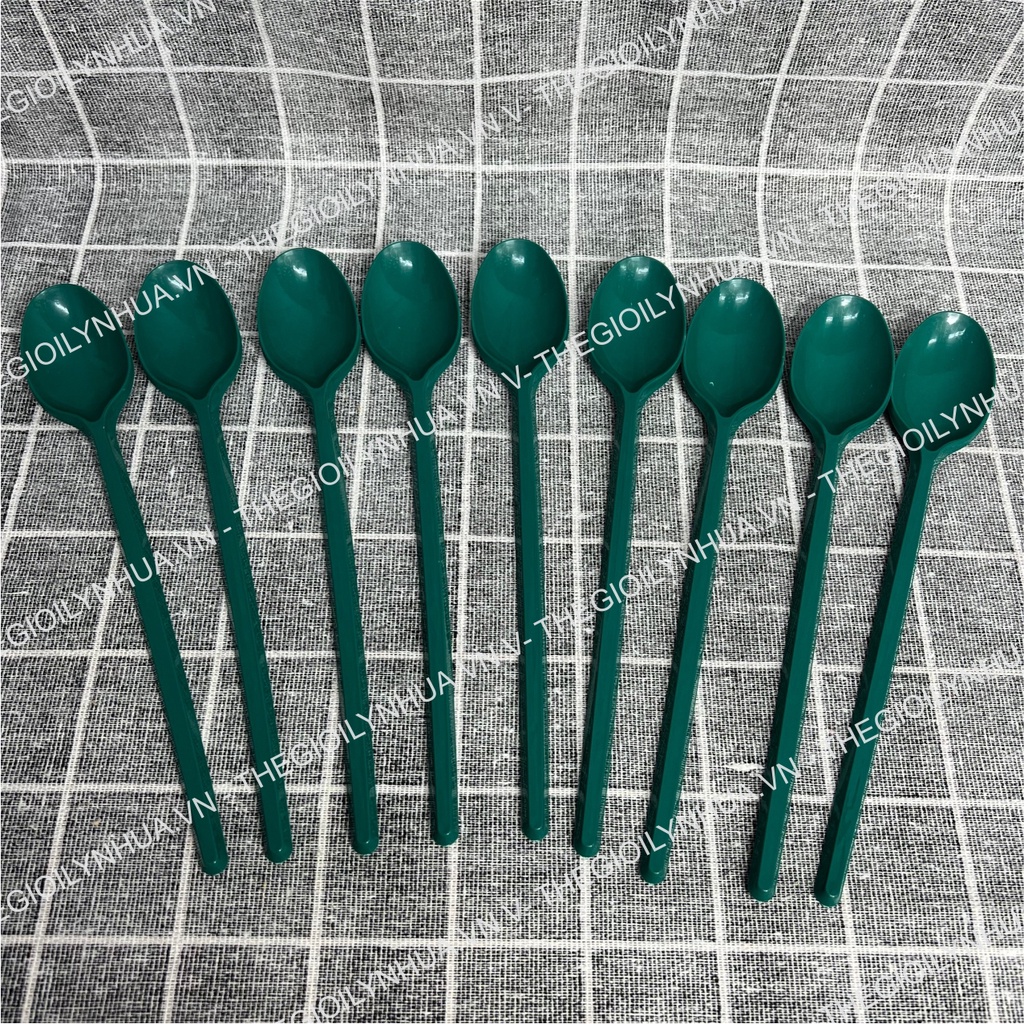 Thìa nhựa cao cấp, muỗng nhựa trà sữa, thìa nhựa cán dài 20cm dùng cho ly nhựa 700ml, 800ml, 1000ml