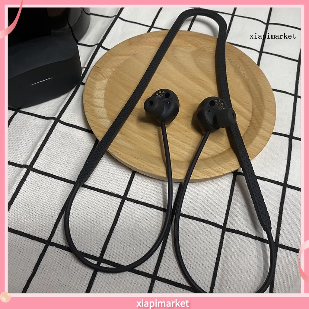 Xia| Tai Nghe Bluetooth Mềm Chống Rơi Có Dây Đeo Cổ Bảo Vệ