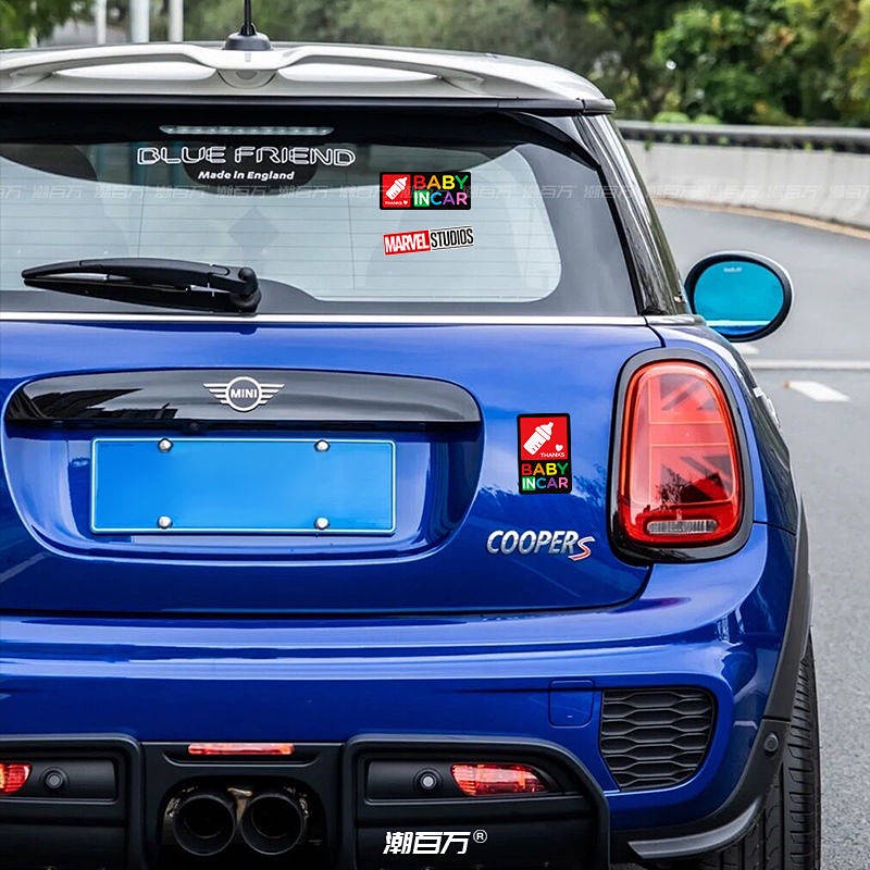 Miếng dán trên thân xe hơi chữ Baby In Car phản quang sáng tạo dễ thương cảnh báo an toàn Ke2f