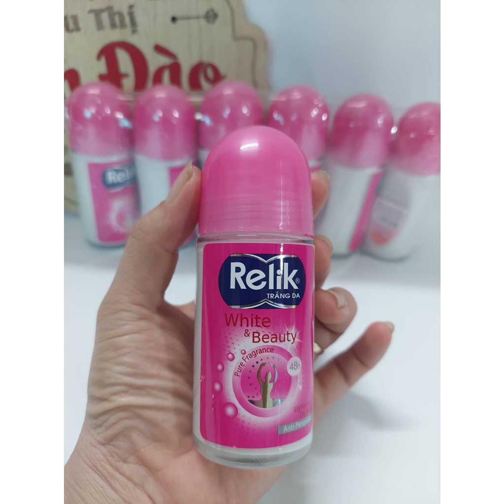 Lăn khử mùi Relik (TRẮNG, KHÔ, THƠM) 50ml