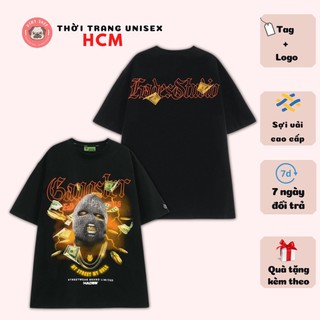 Áo thun Hades Gangsta unisex nam nữ form rộng tay lỡ vải cotton dày mịn full tag Thời trang Unisex HCM AL159