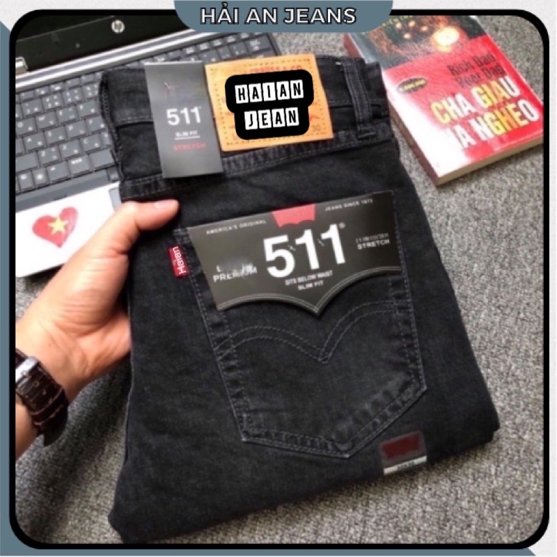 Quần jean nam hàng xuất - xamđậm 01- slimfit - jean co giãn Hải An Jeans