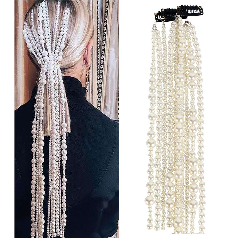 ANEMONE Tóc Giả Tua Rua Dài Kiểu Boho Thời Trang Cho Cô Dâu