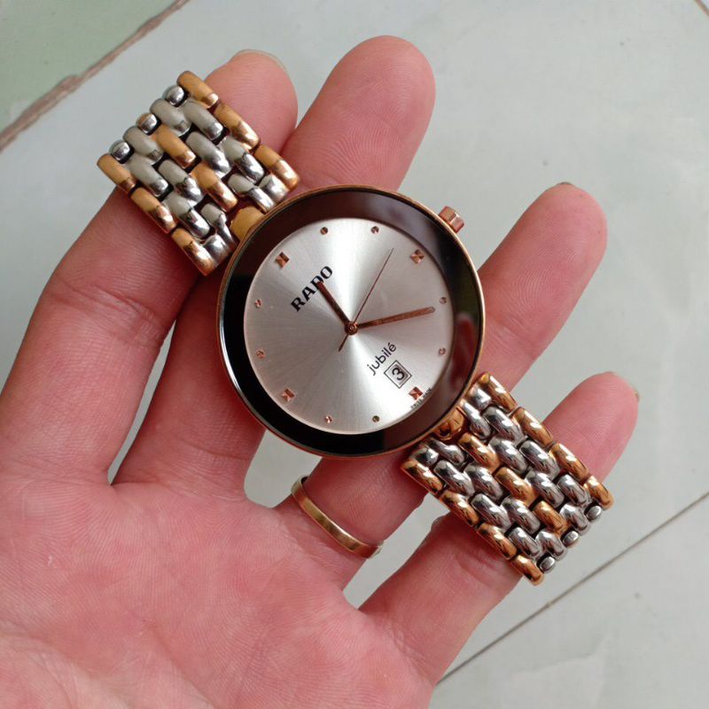 đồng hồ nam si thụy sĩ hiệu rado jubile demi mặt trắng mới 98%