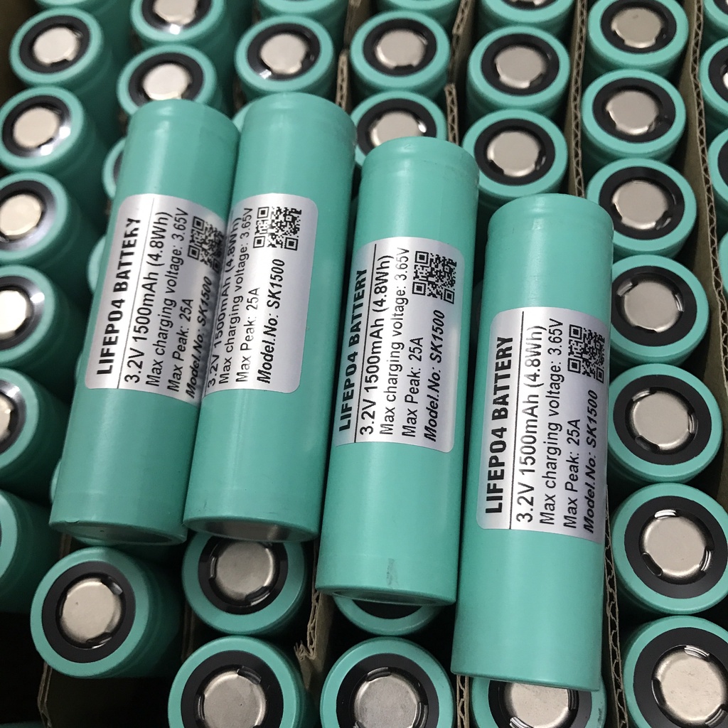 Pin sắt LifePO4 18650 1500mAh 3.2V mới 100%
