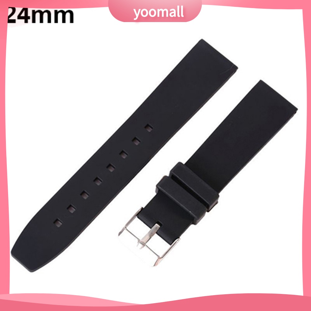 Dây Đeo Đồng Hồ Bằng Silicone Mềm Trơn 16mm - 28mm Chống Thấm Nước