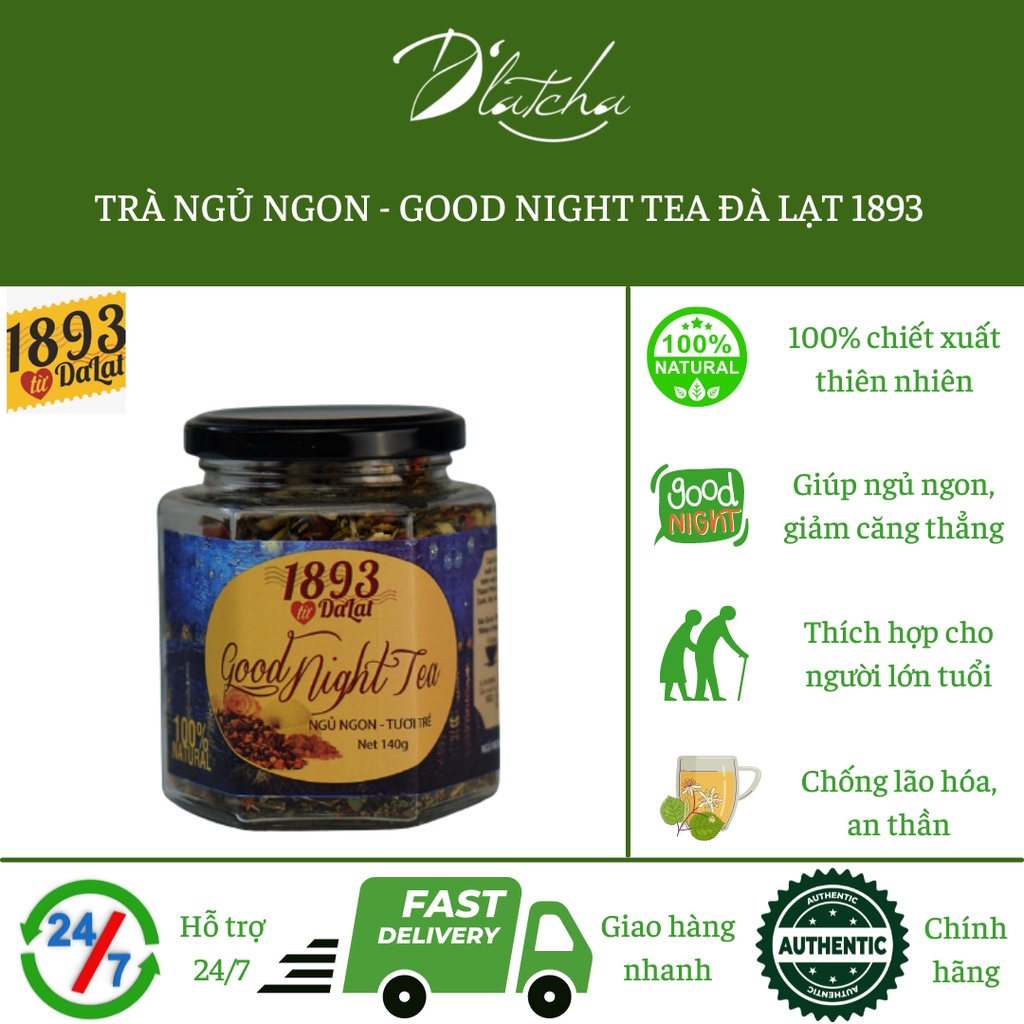 Trà ngủ ngon, hỗ trợ giấc ngủ, thư giản - Trà hoa thảo mộc sấy khô Đà Lạt 1893