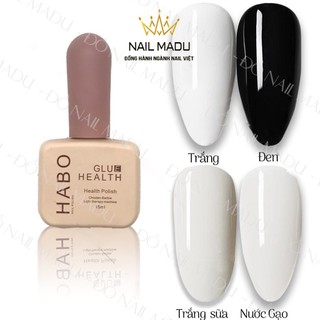 Sơn móng tay gel Habo, sơn gel đen trắng nước gạo trắng sữa bóng bền màu