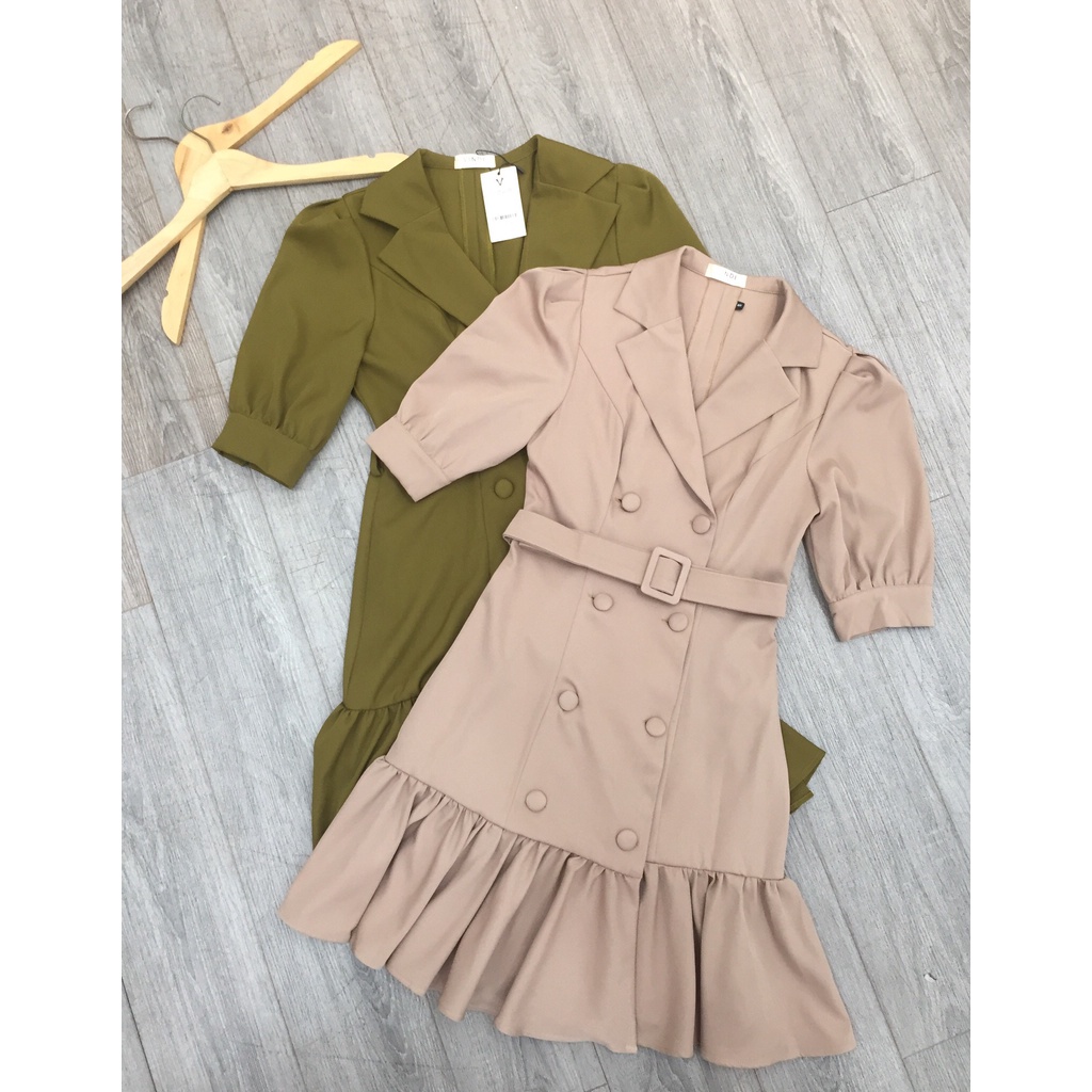 Đầm vest khoen eo công sở 2023