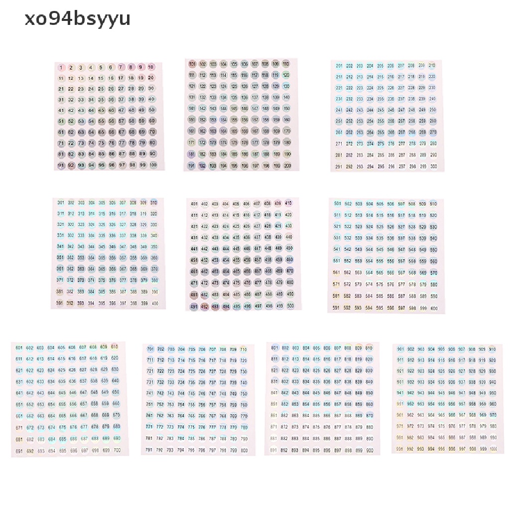 Miếng Dán Số Điện Tử Tự Dính Chống Thấm Nước Xo94Bsyu 1-1000