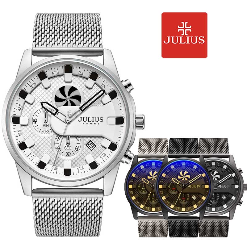 Julius Official | Đồng hồ nam Julius JAH-128 dây thép
