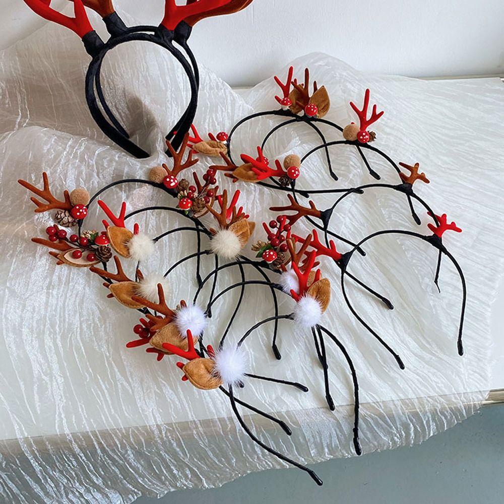 ANEMONE Băng Đô Cài Tóc Hình Tuần Lộc Hoạt Hình Dễ Thương Cho Bé