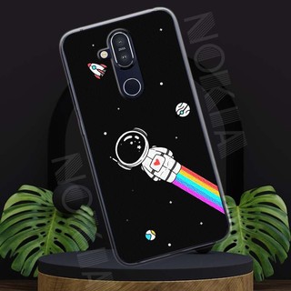 Ốp lưng nokia 8.1 mẫu bst vũ trụ, không gian, phi hành gia tpu