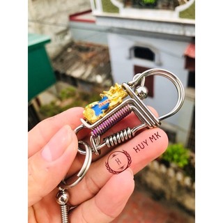 Móc khóa tỳ hưu cao cấp 3 màu mẫu inox