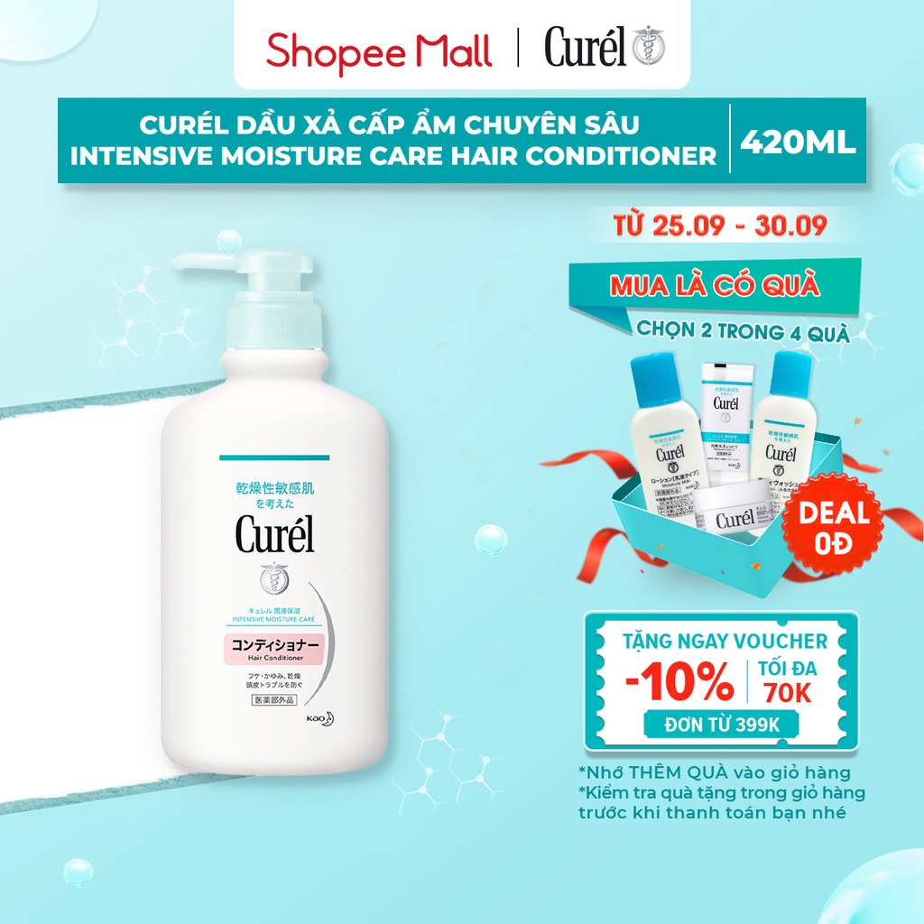 Dầu Xả Cấp Ẩm Chuyên Sâu Curel Intensive Moisture Care Hair Conditioner 420ml