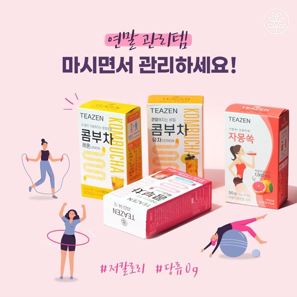 Trà Teazen Kombucha Hàn Quốc tốt cho tiêu hóa