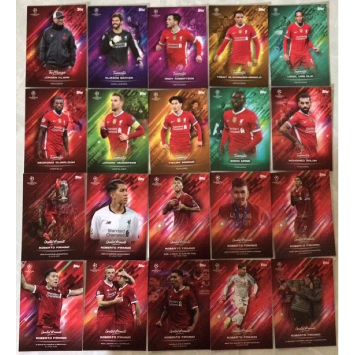 full set 20 thẻ cầu thủ clb Liverpool thumbnail