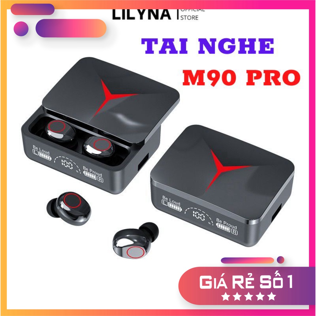 Ta nghe bluetooth M9 Pr TW cả ứng, màn hình led, chốn nước, có mic đà thoại, nghe nhạc, kiê sạc dự phòng